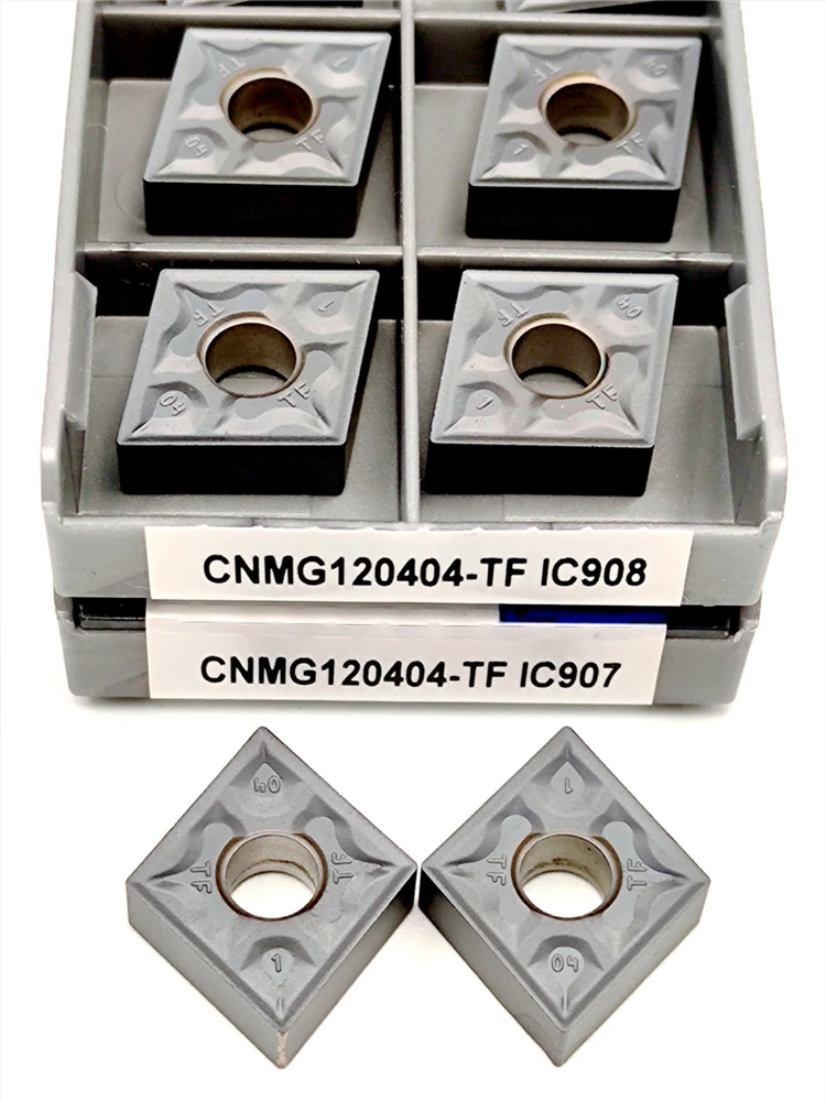

CNMG120404 CNMG120408 Carbide Inserts IC908 IC907 CNC External Turning Tool CNMG 120404 CNMG 120408High Precision Lathe Cutting