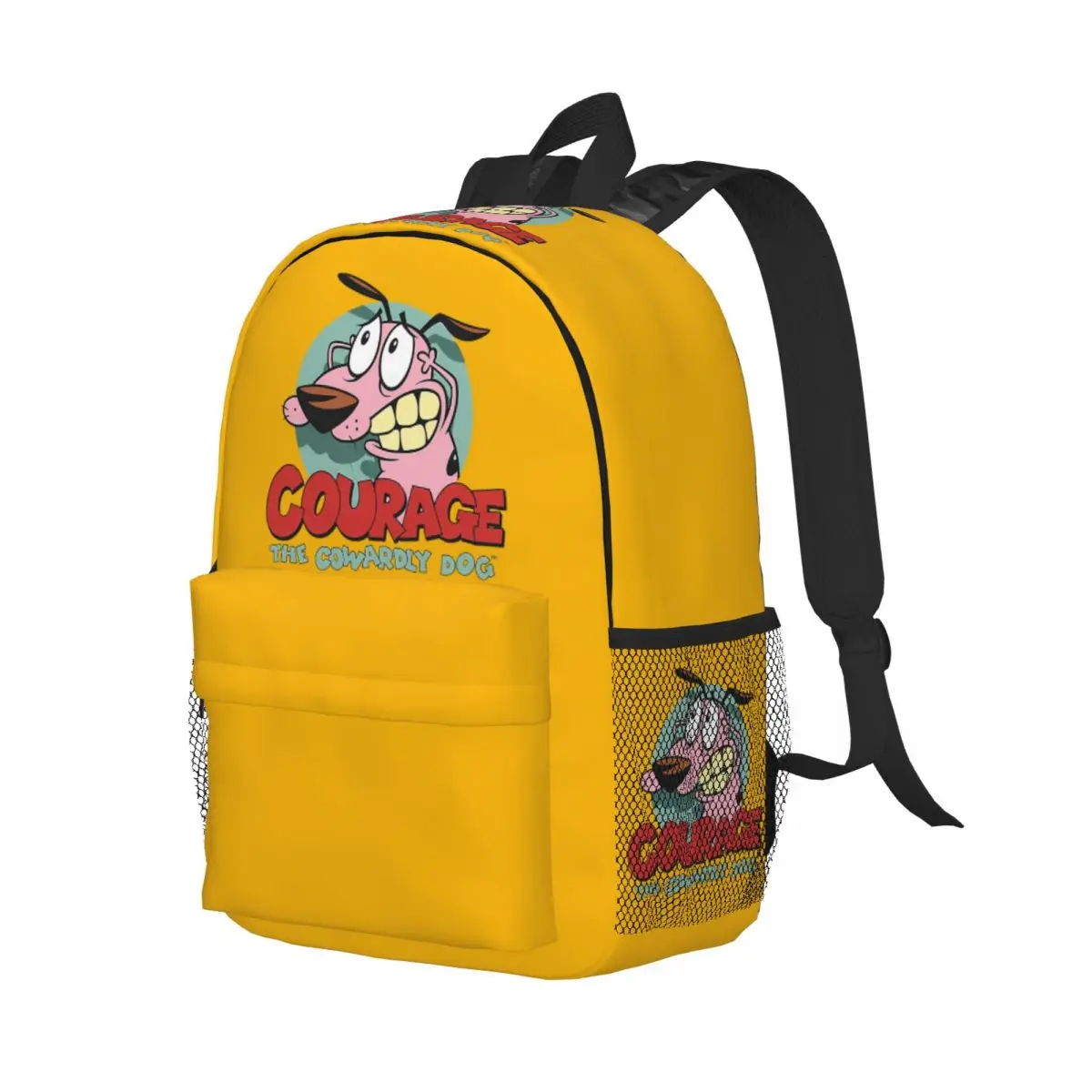 

Courage The Cowardly Dog Backpack Student Boys Girls BookBag Children School Bag Laptop Shoulder Bags for Men Women