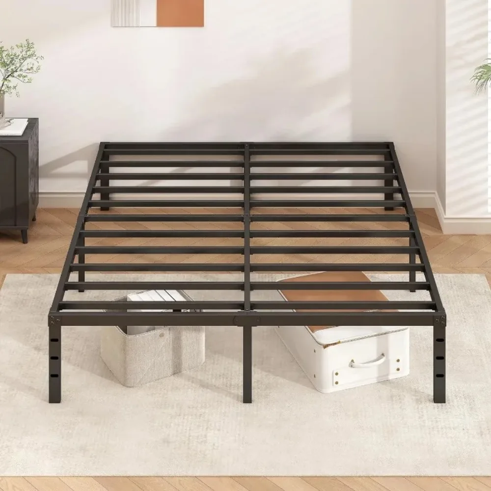 14 Inch Metal Platform Bed Frame, Full Size Bed with Heavy Duty Strong Support Slats, Easy to Assemble,Black image 4