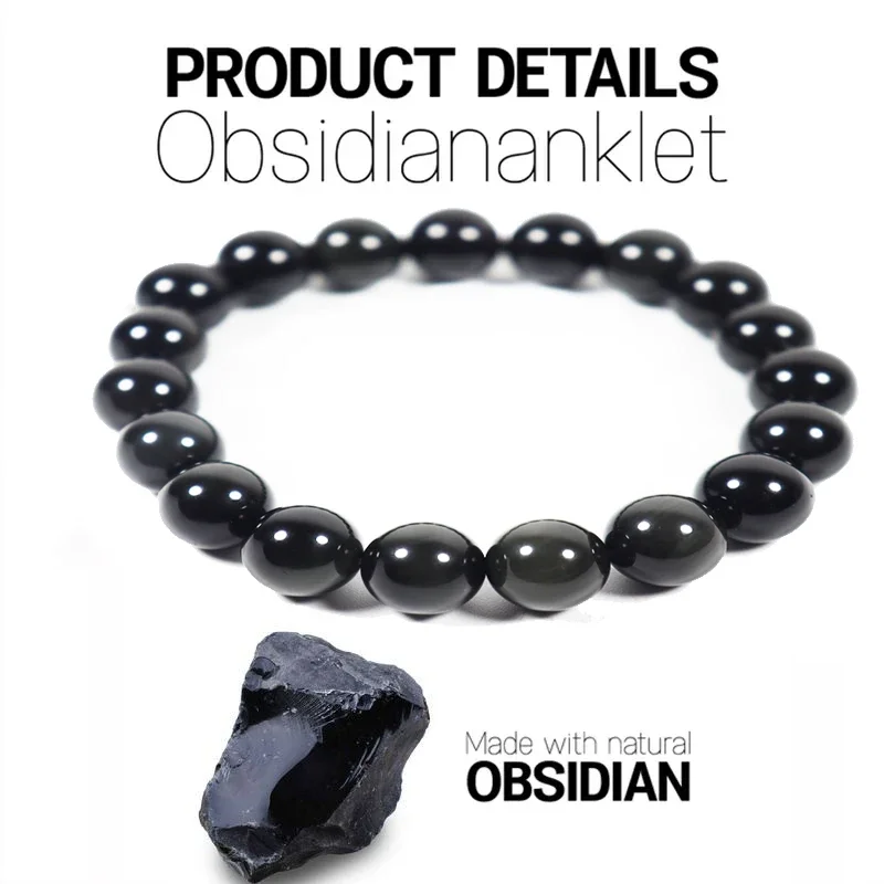 

Natural Pulsera Turmalina Negra Graphite Charm Bracelet Round Bead Crystal Healing Stone for Women Jewelry Gift Pulsera Hombre
