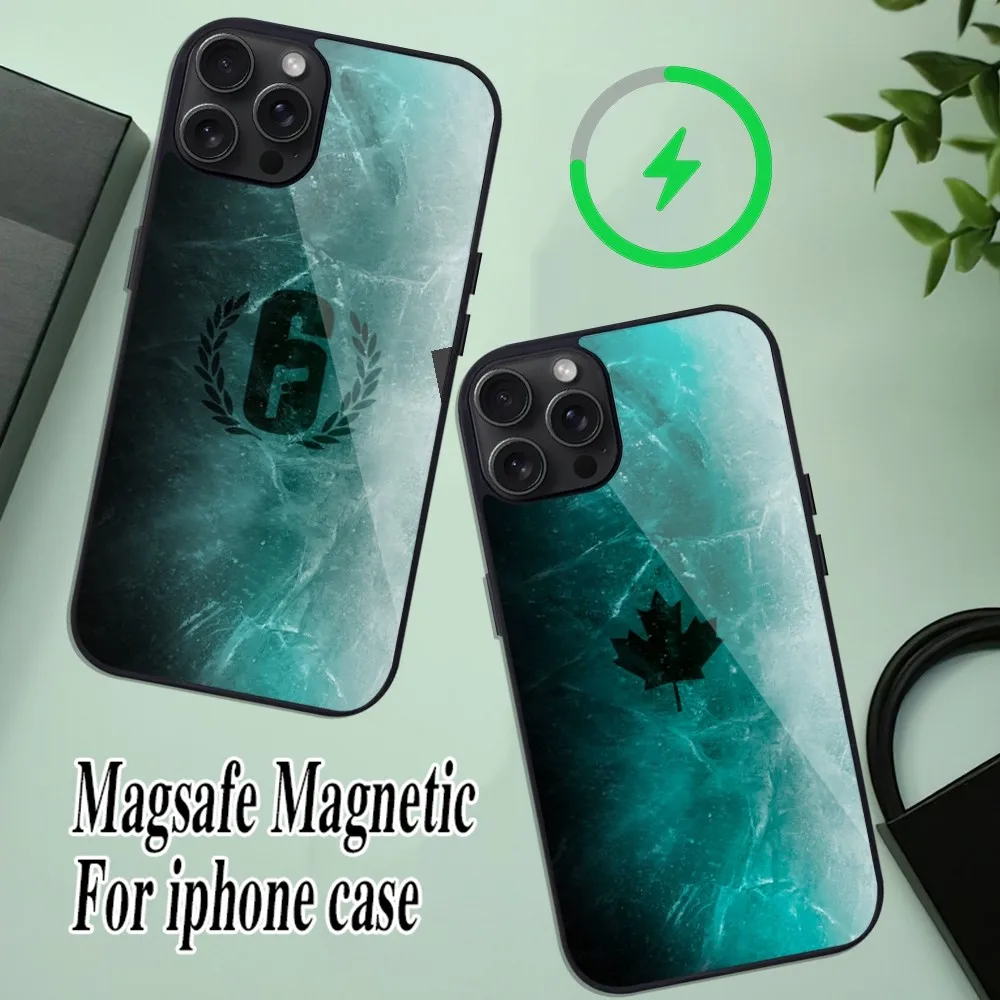 เคสโทรศัพท์ลาย Rainbow S-Six S-Six-S สำหรับ iPhone 11 Mini 12 13 MAX 14 PLUS 15 Pro magesafe เคสแม่เหล็ก