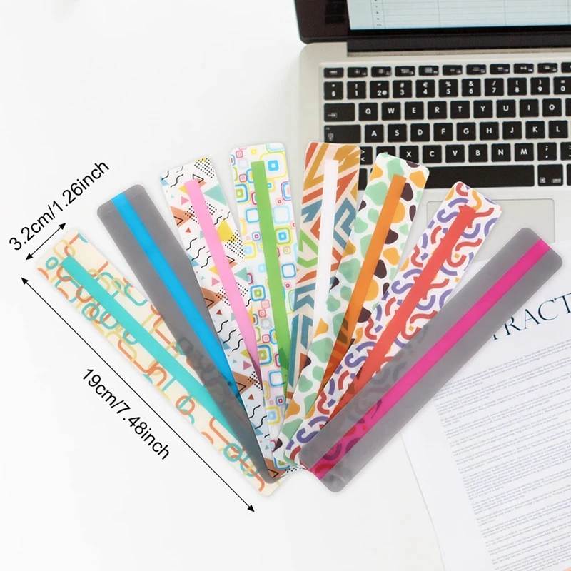 32 ชิ้น Guided Reading Strips สําหรับเด็ก, Dyslexia อ่านแถบ Highlighter Dyslexia อ่านไม้บรรทัดเน้นบุ๊คมาร์ค