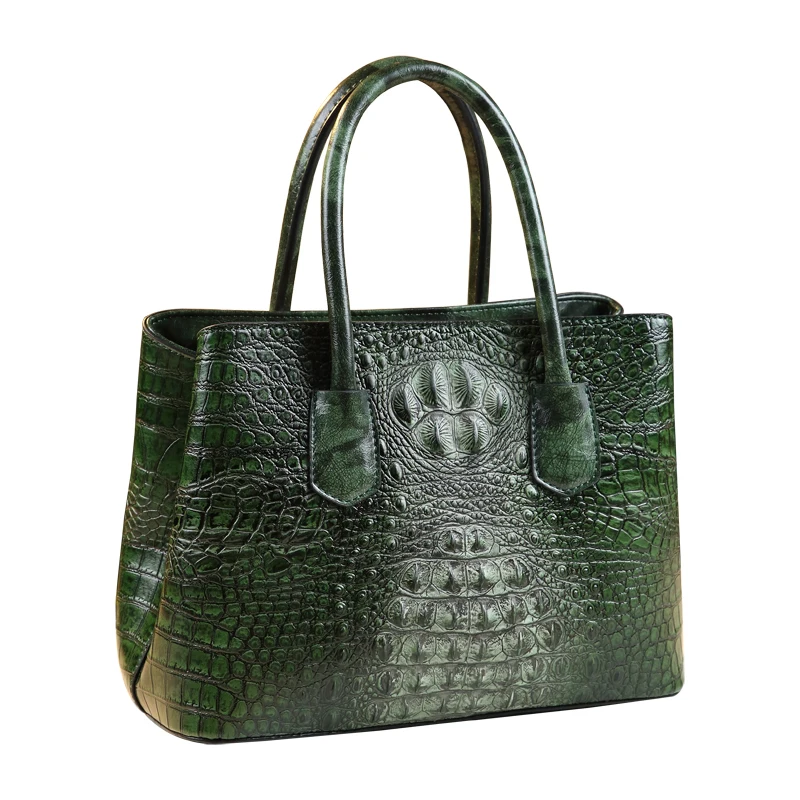 Crocodile Pattern Women Bag Genuine Leather New Commuter Mother Bag Genuine Leather Bag Shoulder Messenger Bag Handbag