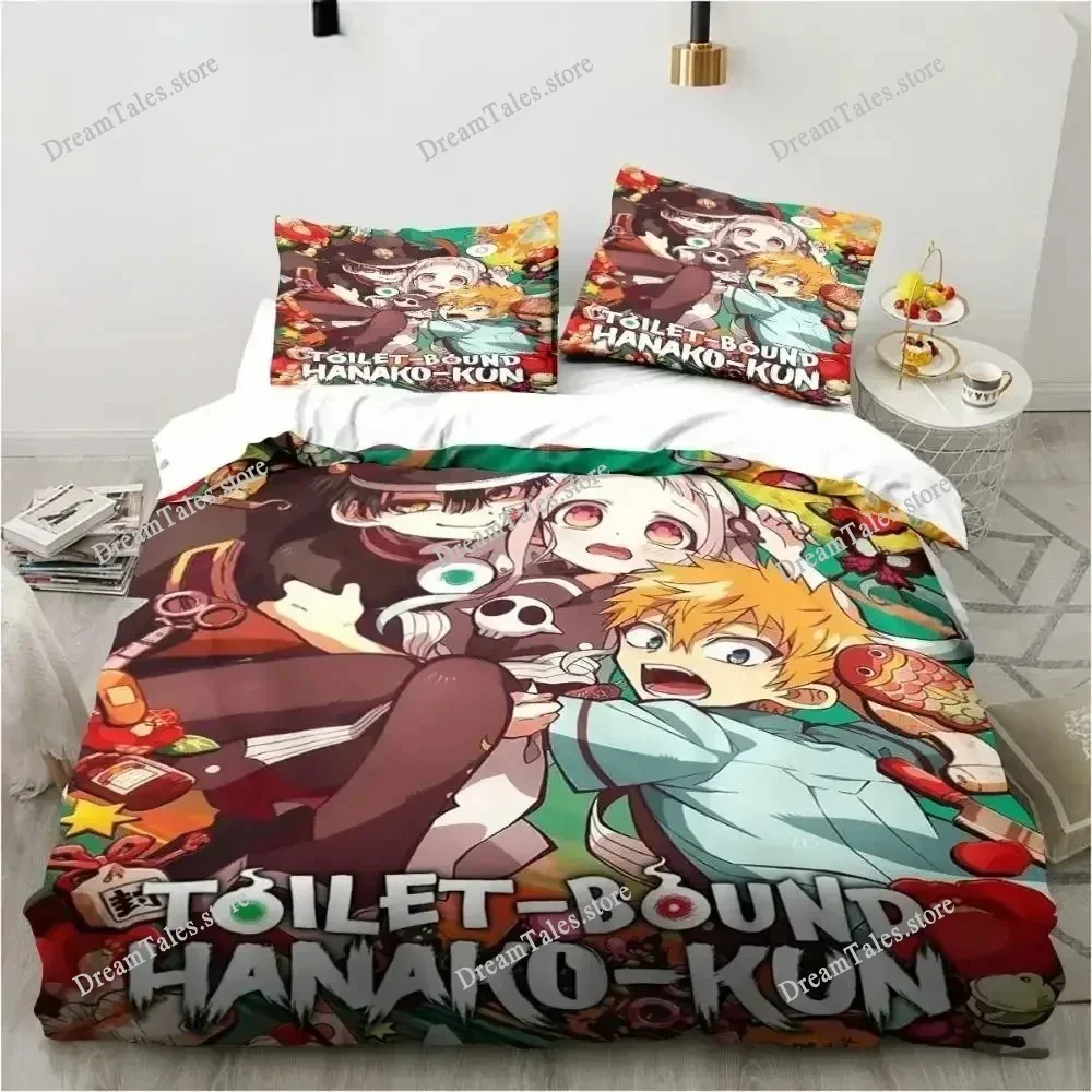 Fashion Anime Toilet-Bound Hanako-kun 3D Printed Bedding Set Duvet Covers Pillowcases Comforter Bedding Set Bedclothes Bed Linen