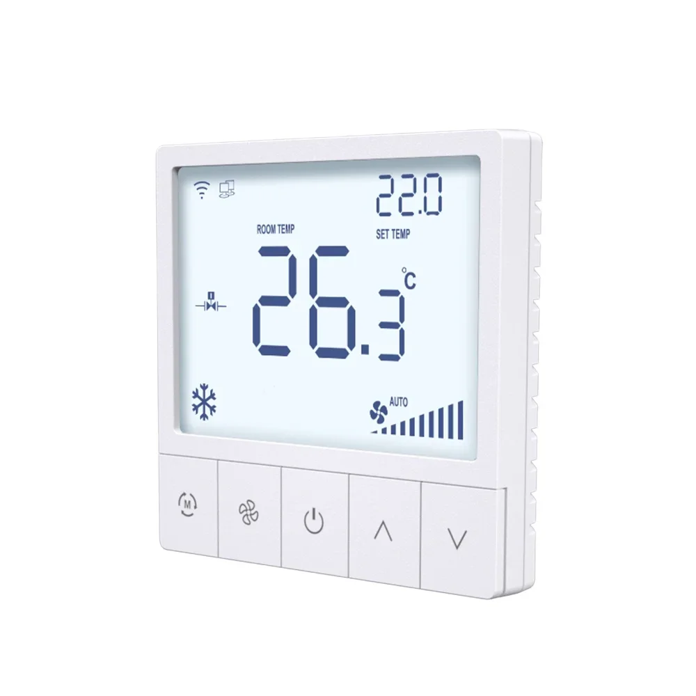 Bandary Lcd Touch Screen Digital RS485 Modbus 2 or 4 Pipe Modulating Fan Coil Programmable Smart Room Thermostat Temperature