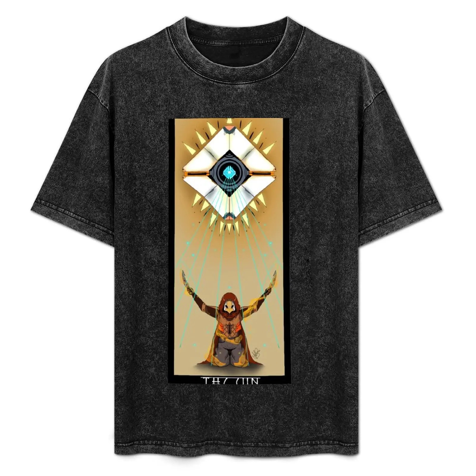 

The Sun Destiny Tarot T-Shirt Casual Loose Short Sleeve Tee for Men