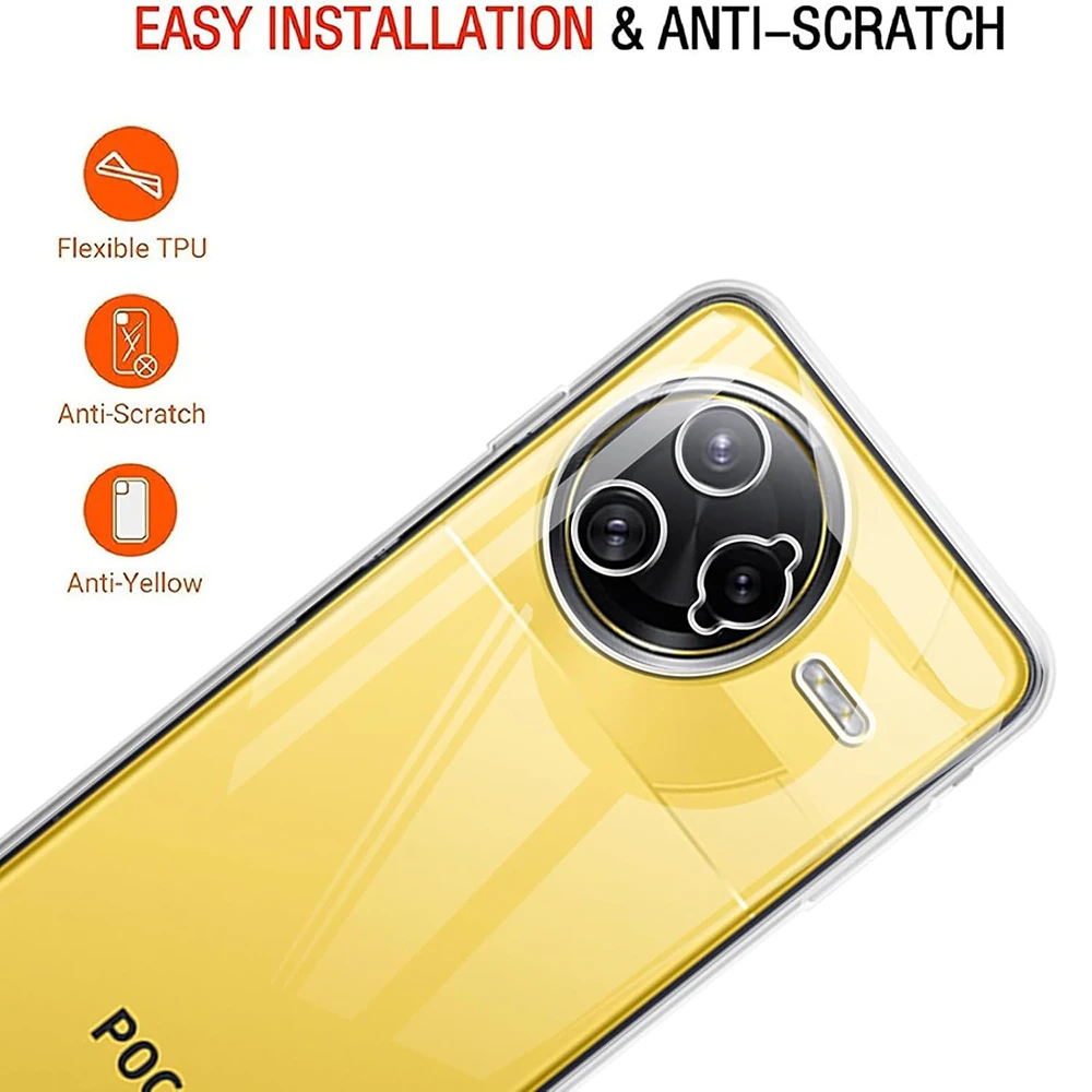 Ultra Thin Case For Xiaomi POCO F7 Ultra F6 F5 F4 F3 X7 X6 X5 X4 X3 Pro GT 5G Back Cover Silicone Soft Anti-Drop Clear Shell