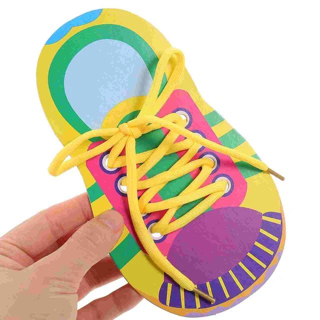 5pc Shoe Tielacing Shoeskids Toddler Teaching Shoelace Tying Practice Threading Forlearn Shoelaces Skills Educational AliExpress