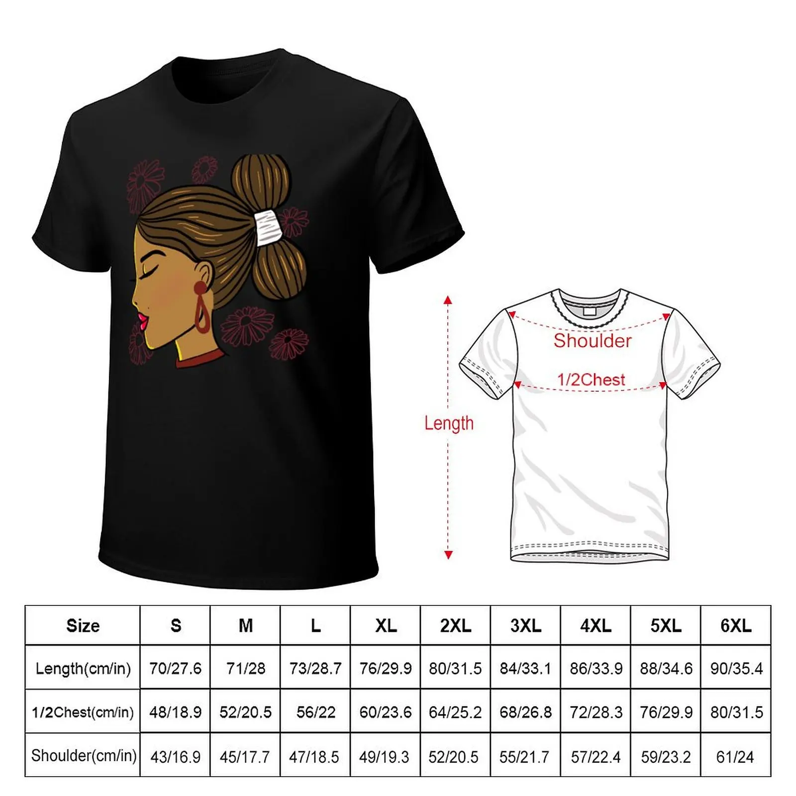 Coral Lady T-Shirt Retro Style Print Casual Top