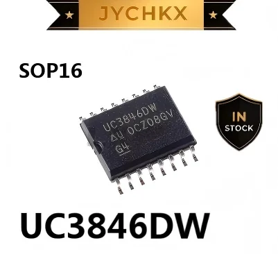5PCS UC3846DW TI Current‑Mode PWM Controller IC SOIC‑16 SOP‑16 500kHz Push‑Pull Half‑Bridge Power Supply Chip New Original