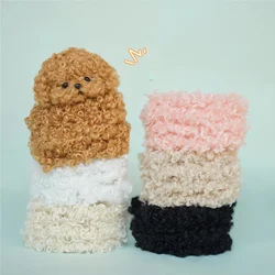 2Pcs Curly Hair Twist Stick Teddy Curly Plush Strip, Plush Fabric Pipe Cleaners for DIY Crafts, Iron Twist Sticks for DIY Dolls