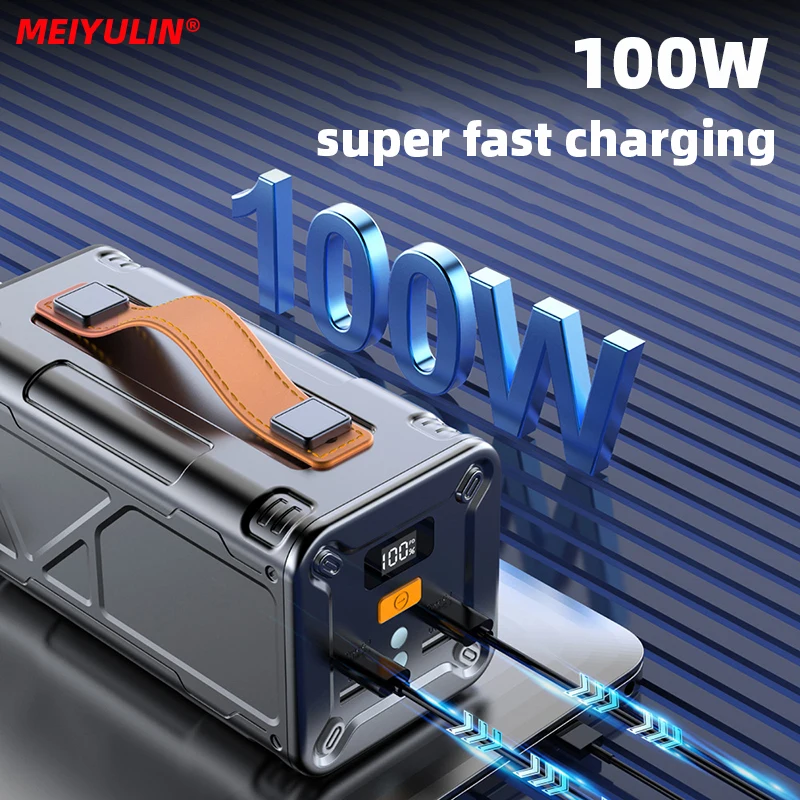 PD100W Fast Charging Power Bank 50000mAh USB C Large Capacity External Spare Battery Charger For IPhone 15 Xiaomi Samsung Laptop