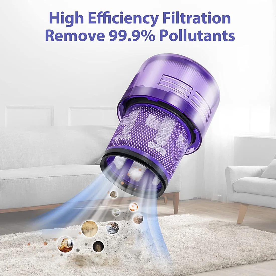 Replacement Filters for Dyson V11 V15 SV14 Absolute Animal Detect Extra Pro Torque Drive Vacuum Cleaner Filters