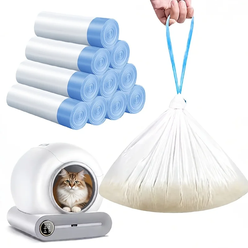 2/5/10 Rolls Pet Poop Bags for Tonepie Automatic Cat Litter Box, Cat Garbage Bags for Self Cleaning Cat Toilet, Pet Waste Bags