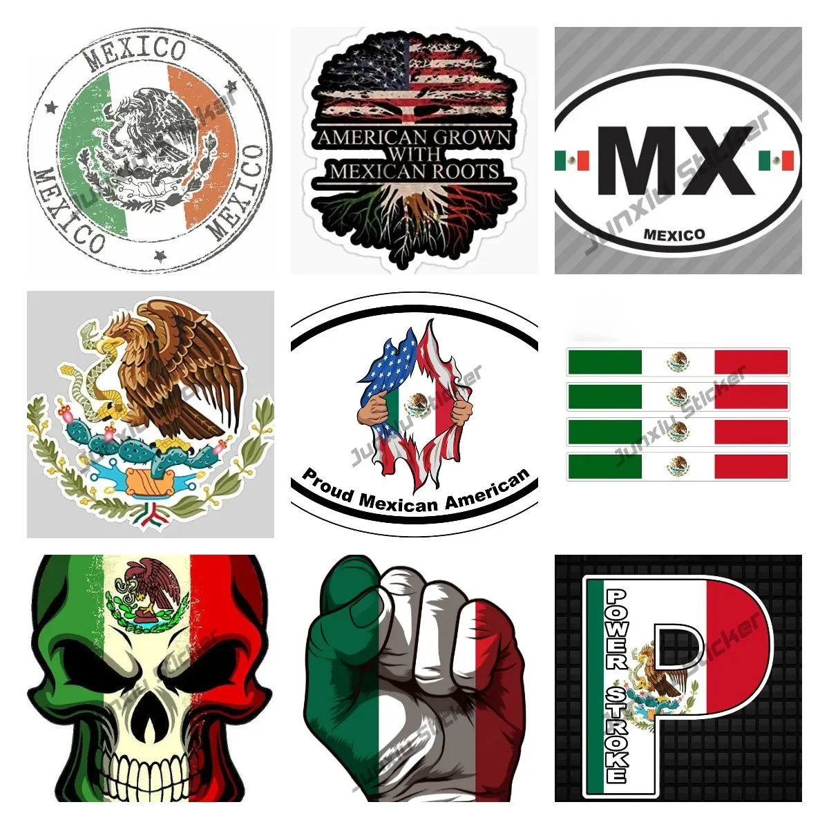 Personalized Customization Mexico Flag Skull Refrigerator Mexican Tengo Esposa Toxica Car Decal The Whole Body Accessories