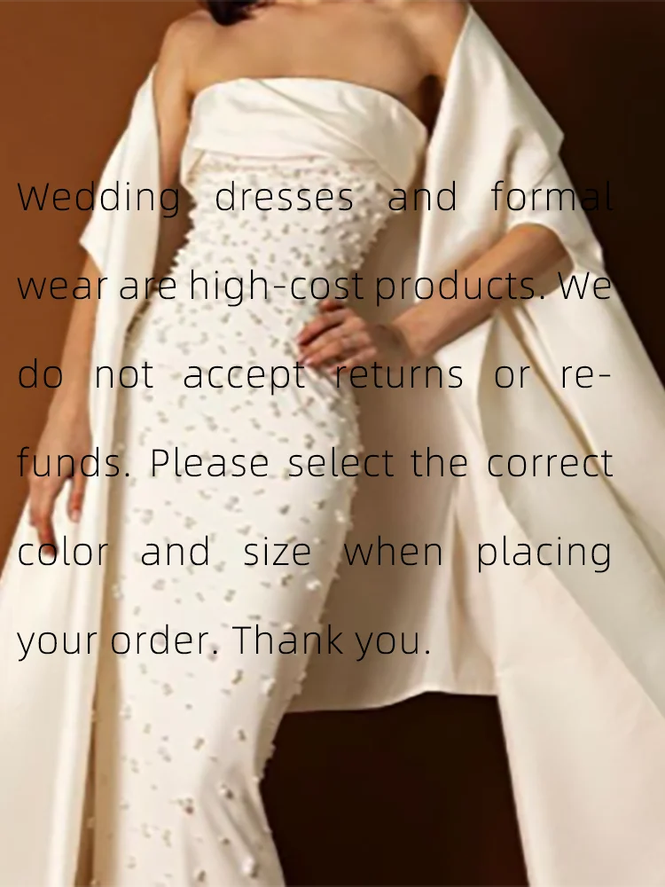 Elegant Strapless Beading Sleeveless Straight Bride Wedding Dresses Bridal Gowns Customized