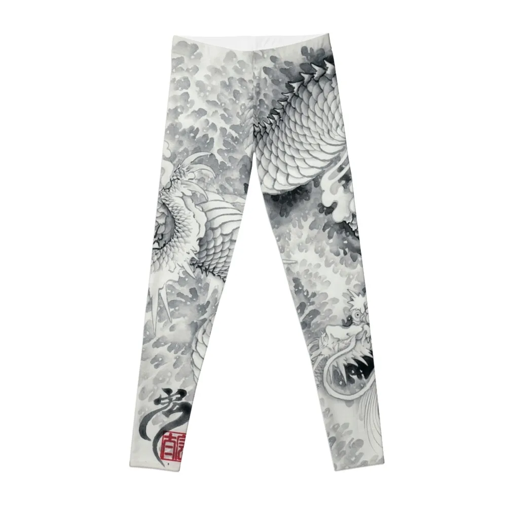 

Ink painting dragon 180411 JAPAN Leggings sports tennis for gym's clothing Womens Leggings