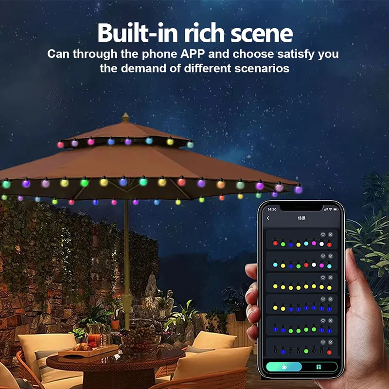 WS2812B RGB LED String Garland Light 10m 5m Smart IC APP Bluetooth Remote Fairy Lights Dreamcolor Garden Party Christmas Decor image 2