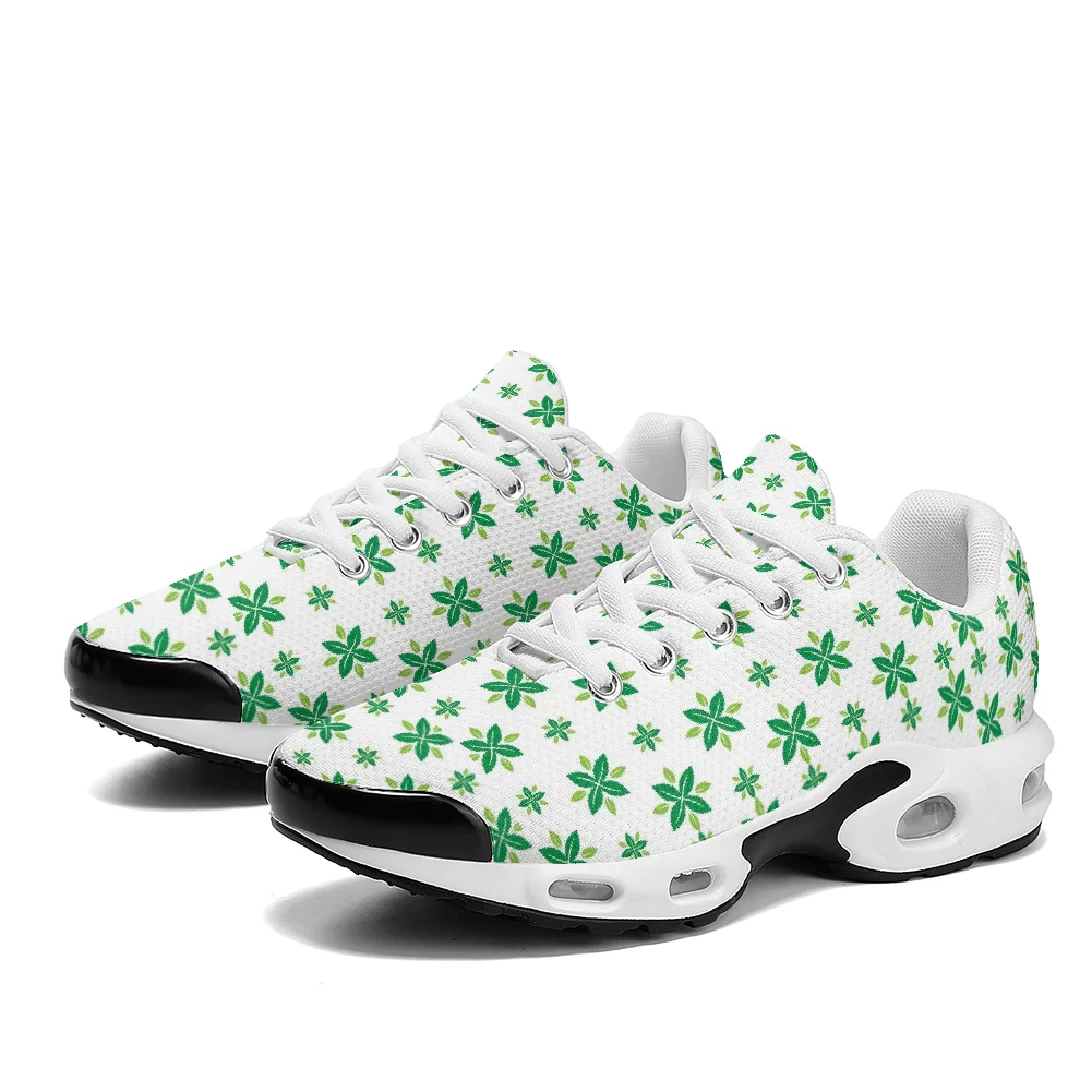 

Four-leaf clover print series casual air-cushioned shoes breathable mesh upper athletic sneakers for woman fashion shoes