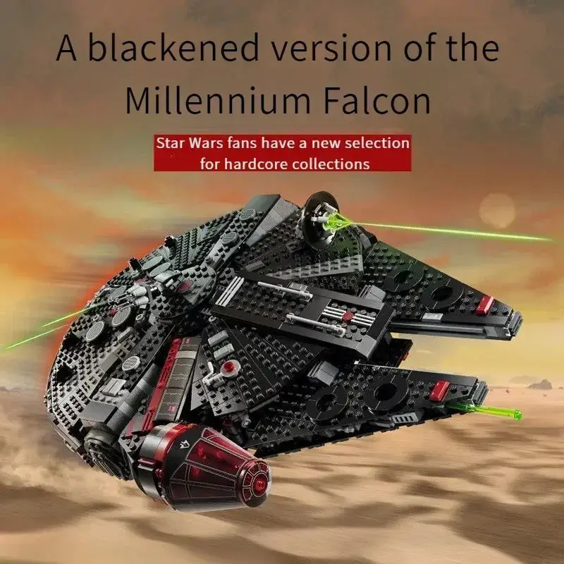 

Space Millennium War Blackened Millennium Falcon Set Alien Mini Character Model Building Blocks Building Block New 1579 pieces