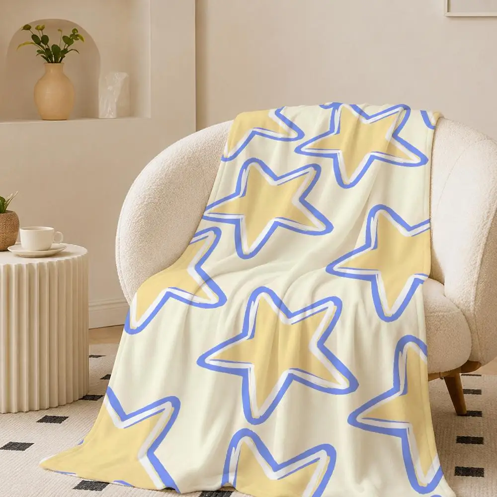stars are beautiful fascinating Throw Lightweight 240g Flannel Blanket Soft Skin-friendly for Summer Cooling