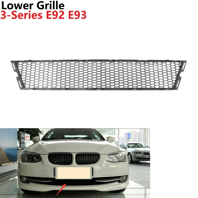 Lower Grille Decorative Covers For-BMW 3 Series E92 E93 2010-2014 Front Lower Bumper Grille Cover 51117227889