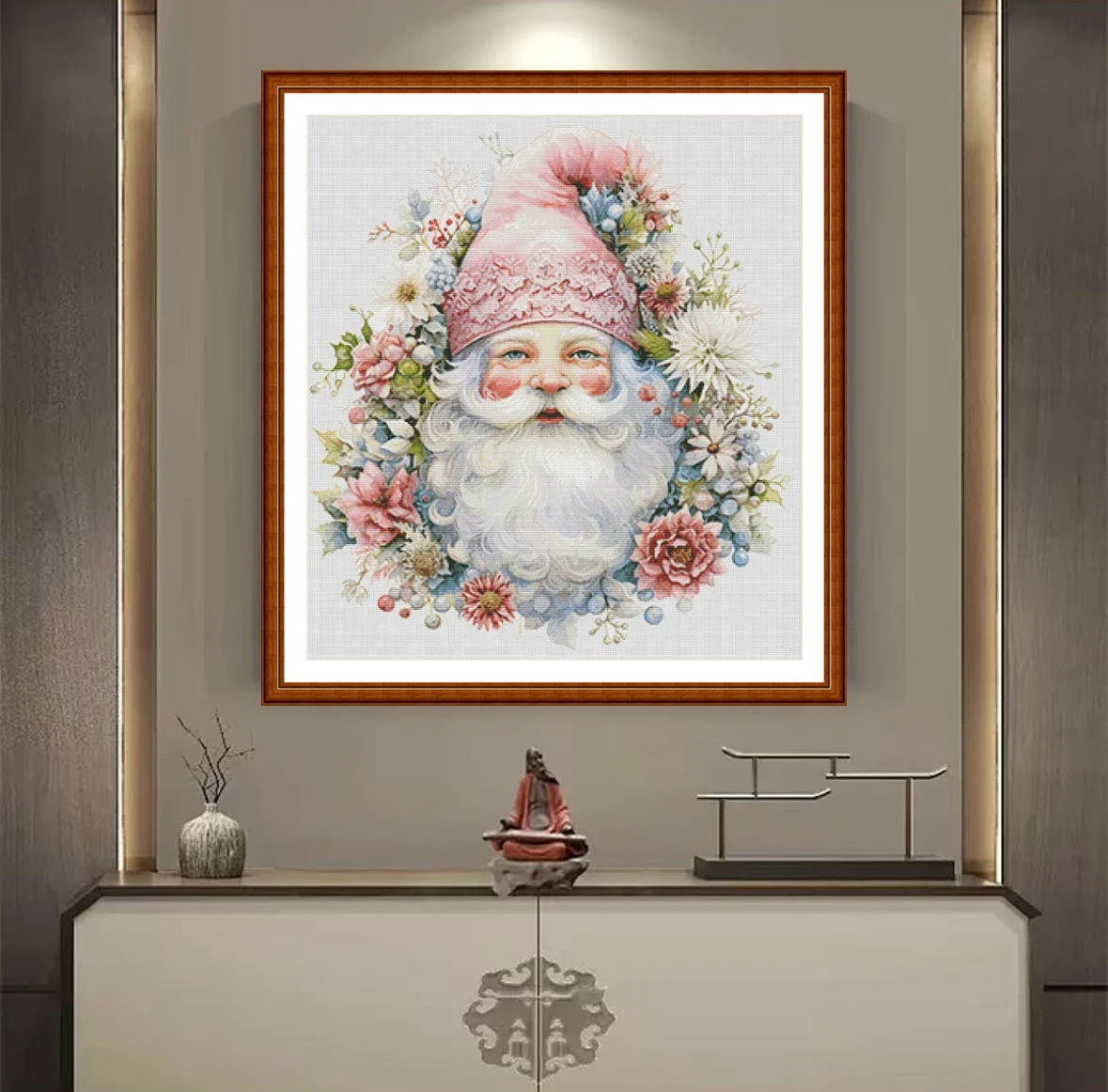 [ZZ4491- Flower Ball Dwarf] DIY Stamped Cross Stitch Kit for Beginners, 11CT 14CT 16CT Printed Canvas Needlework Full Kit for