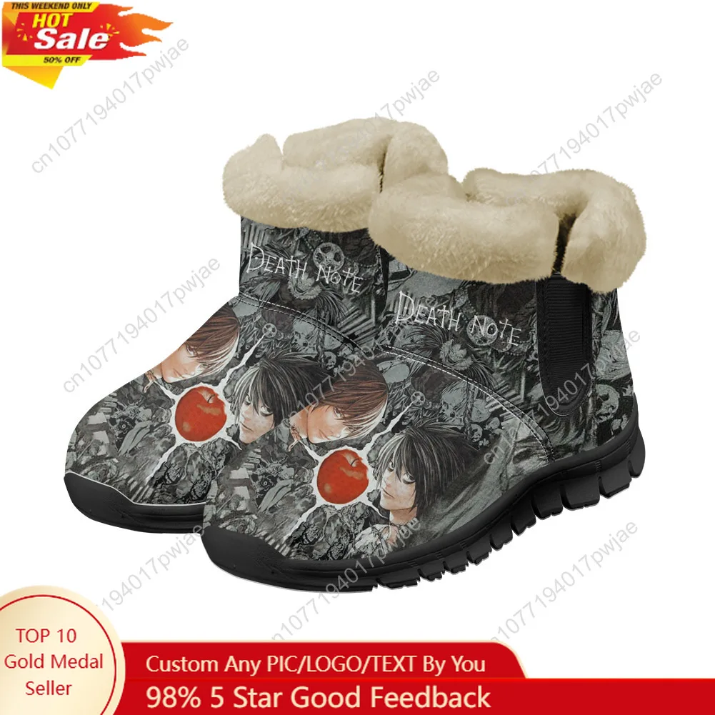 

Japan Anime DEATH NOTE Snow Boots MensWomens Teenager Shoes Keep Warm Casual Winter Outdoors Boot Lightweight Sports