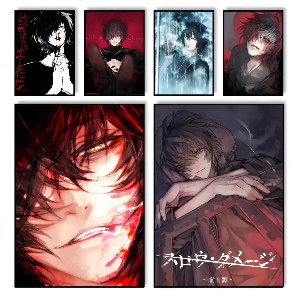 Video Games Anime S-Slow Damage Poster HD Self Adhesive Waterproof Wall Art Ideal for Home Office Dorm Bedroom Great Gift