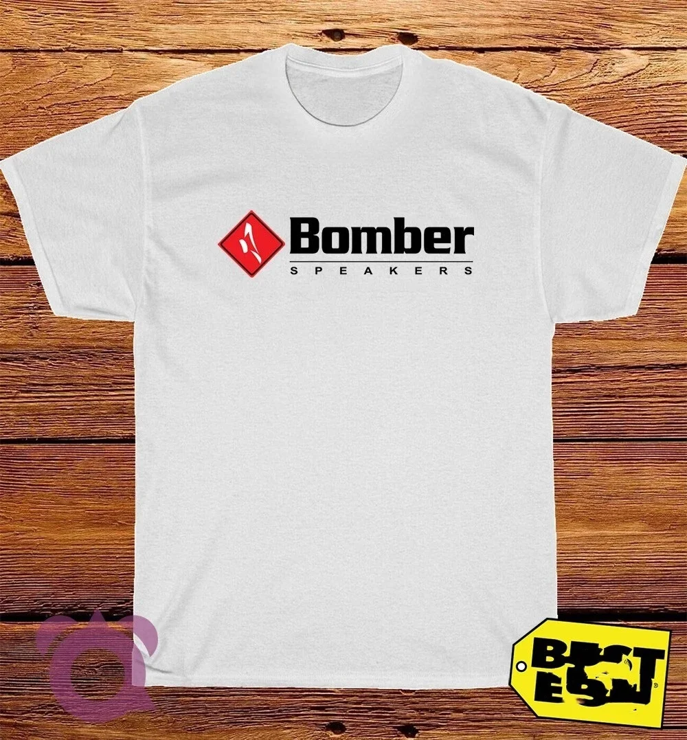 

2025 Summer New Bomber Speakers Logo Men's Funny T-shirt Printed Cotton Round Neck T-shirt for Men and Women
