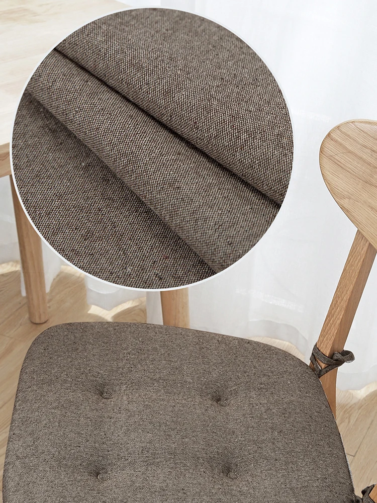 Summer Dining Chair Cushion Thickened Cotton And Hemp Breathable Horseshoe Seat Cushion Household Products