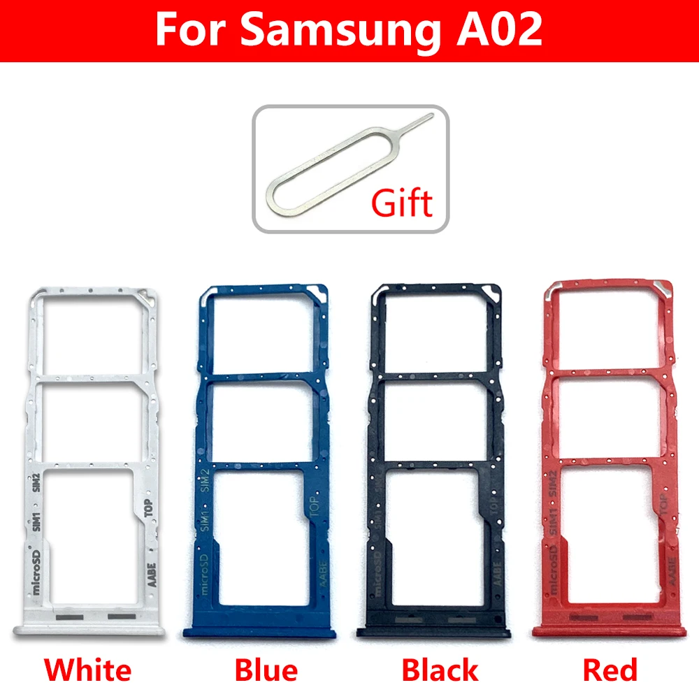 NEW Dual Card Replacement SIM Card Chip Slot Drawer SD Card Tray Holder Adapter For SAMSUNG A01 Core A02 A11 + Pin