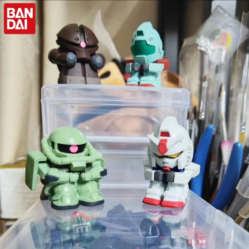 Bandai Mobile Suit Gundam Q Version Sitting Figure Gashapon Machiboke Series Original Zaku Jim Acguy Collectible Ornament - view 6