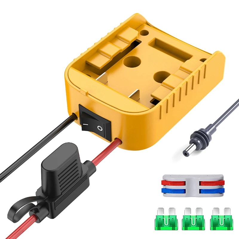 LARSU-For Starlink Mini Power Cable 2M For Dewalt Battery Charger Adapter To DC Power DCB-18V/20V Cable Cord Plug