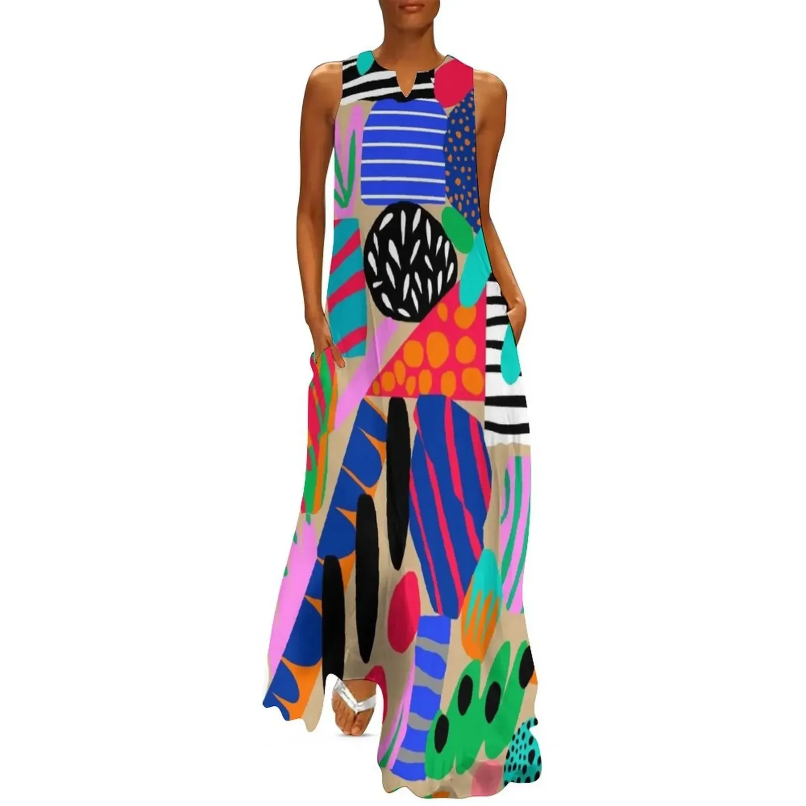 

Space Garden Long Dress Female dress luxury woman party dress for women summer Woman clothes