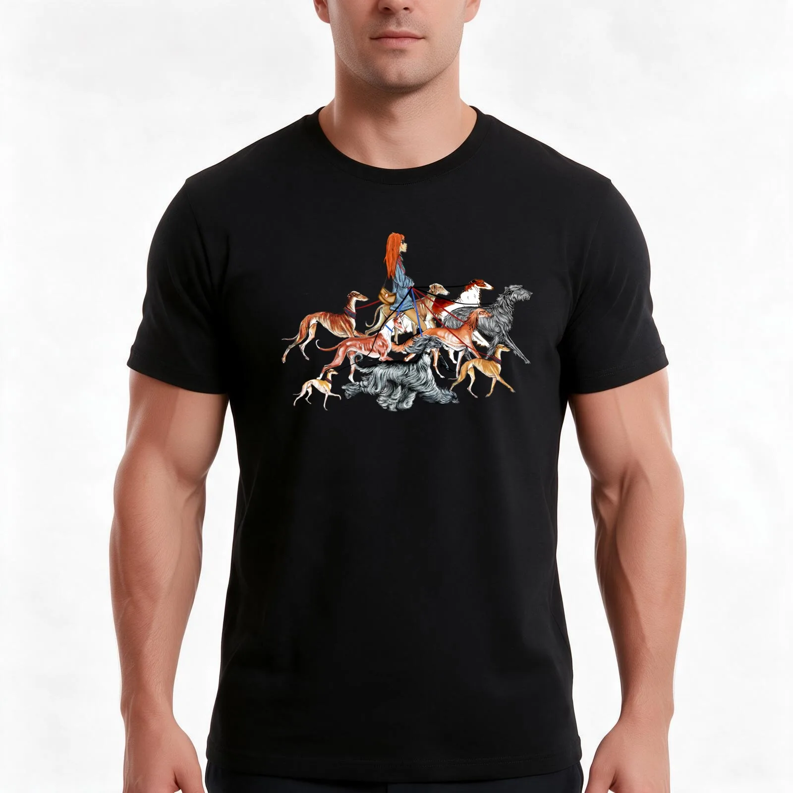 Walking the Sighthounds. The Original! (Artist - chepea2) UNDER ANY OTHER NAME, this is theft. Only buy here please! T-Shirt