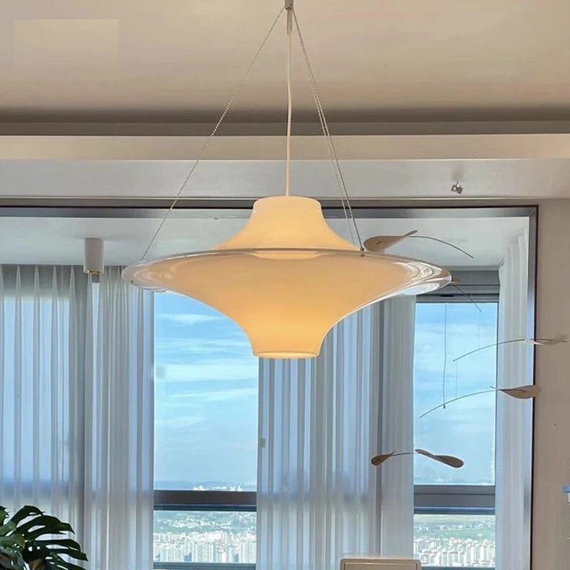 

Nordic minimalist LED pendant light designer restaurant study living room French cream style bedroom home decor Light fixture