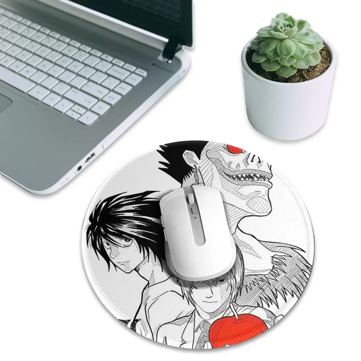 Death Book Death Note Anime Round Mouse Pad Computer Keyboard Mouse Mat Gamer Laptop Desk Mat Office Accessories Table Mats