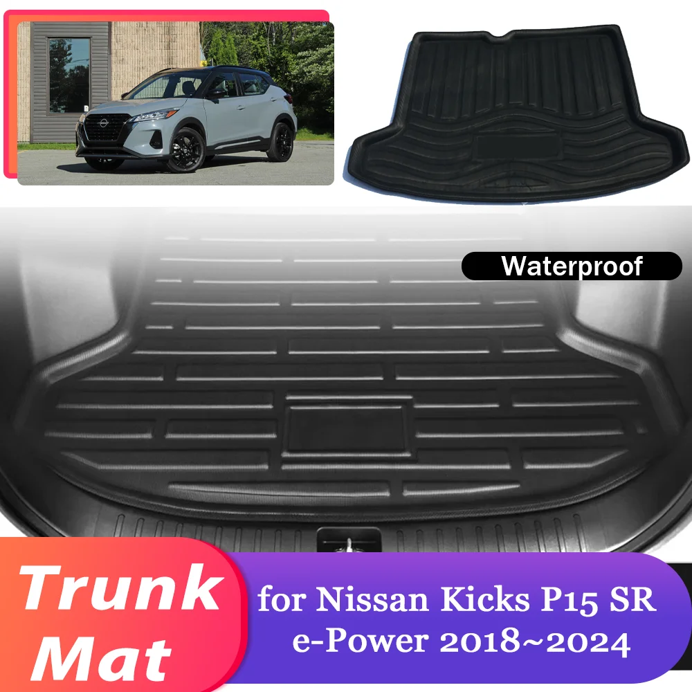 سيارة فرش داخلي للسيارات والشاحنات لنيسان ركلات P15 SR e-Power 2018 ~ 2024 2019 2020 الأمتعة مقاوم للماء البساط البضائع التمهيد وسادة بطانة غطاء الملحقات