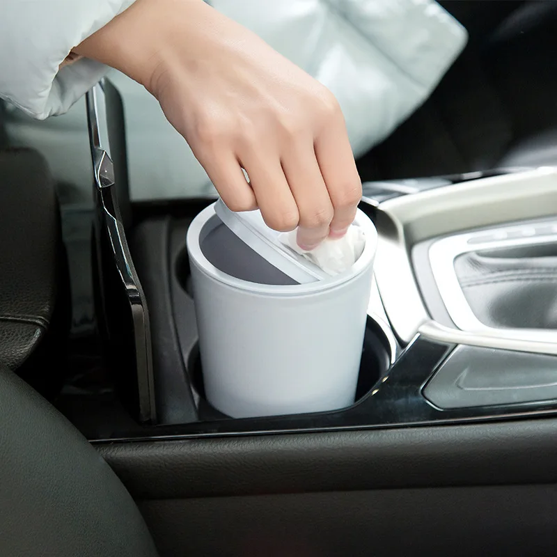 

Portable Foldable Car and Home Trash Bin with Storage Box - Multi-functional Organizer for Car Interior Office and Household Use