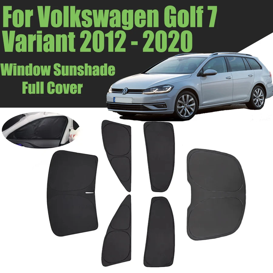 Custom Car Window Sunshade For Volkswagen Golf 7 Variant 2012 - 2020 Full Cover Privacy Blind Curtain Front Windshield 2015 2018