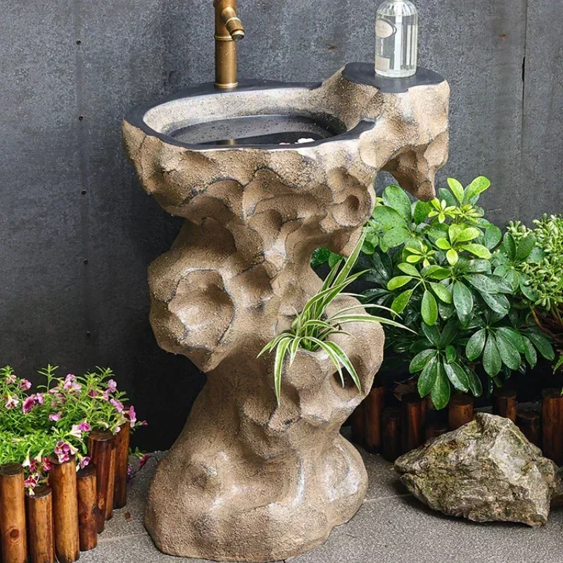 

L Outdoor wash basin Pool room B & B yard Terrace column integrated Hot sales
