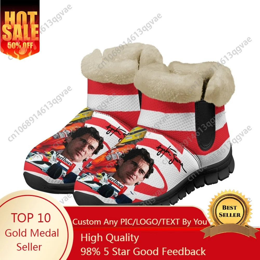 アイルトン・セナ-スノーブーツ-メンズ-レディース-ティーンエイジャー-シューズ-保温-高品質-カップル-スポーツ-カスタム-スニーカー