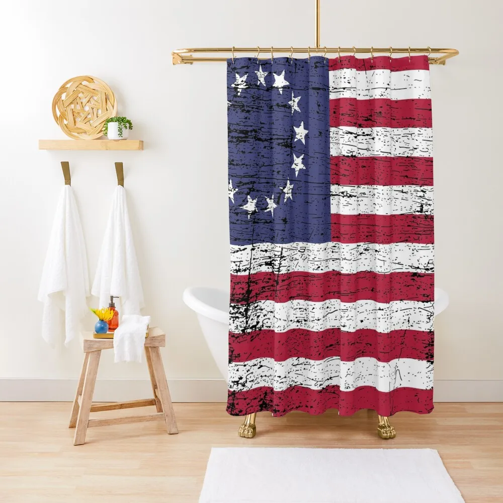 

Betsy Ross US Flag Shower Curtain Modern Showers For Bathroom Bathroom For Shower Bathroom Shower Set Deco Curtain