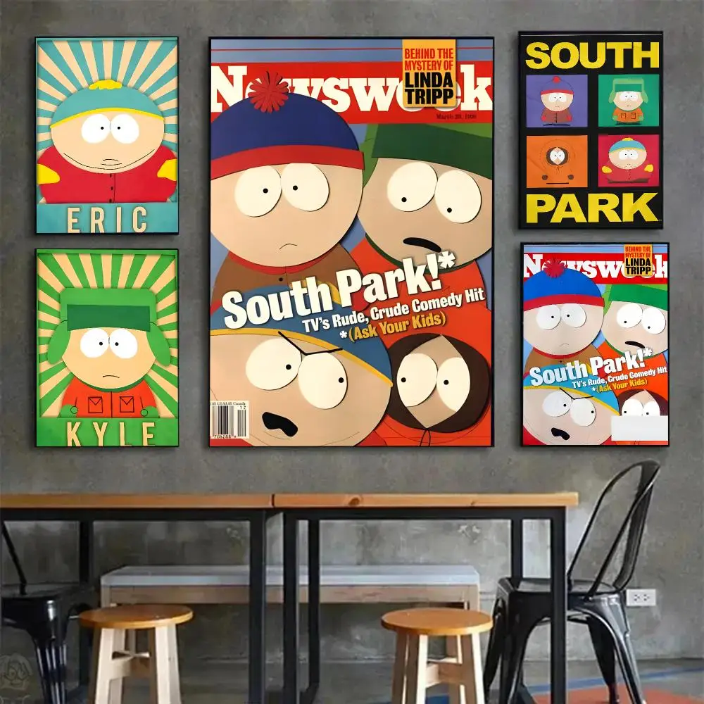 animation satire comedy S-South Park Poster Painting Wall Art Mural for Living Room Home Decor and Gifts