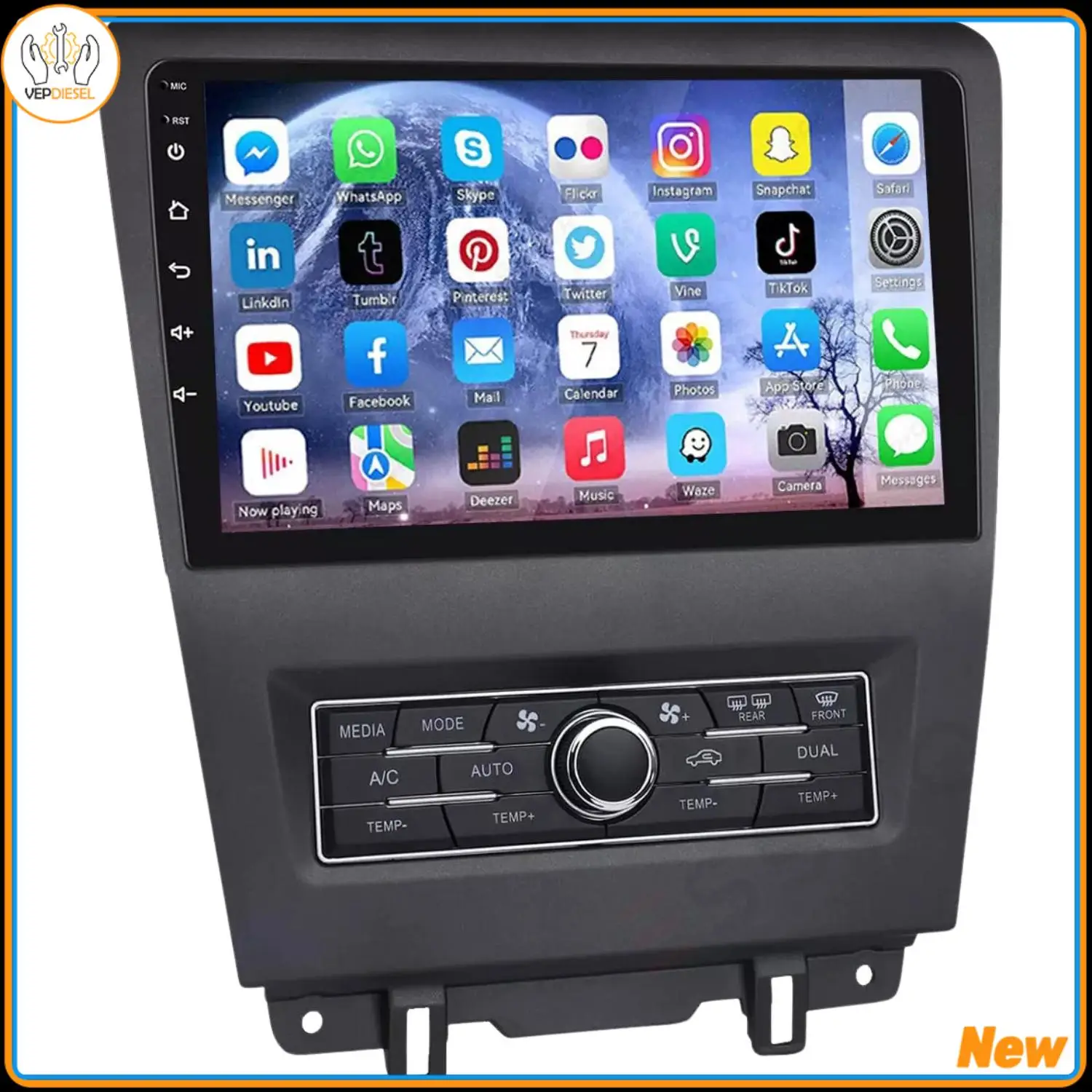 1Pc 10.1" Android 1…