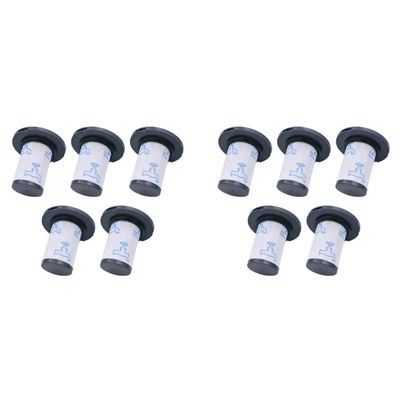A76G-10Pcs Washable Filter For Rowenta ZR009007 RH9890WO、RH9879WO、X-FORCE FLEX Rod Vacuum Cleaners Parts Accessories