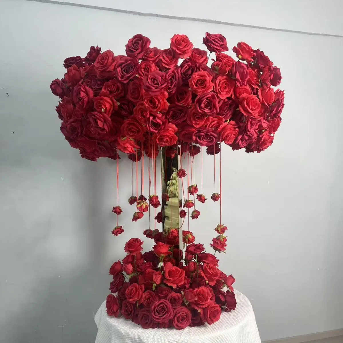 2 Stück Edelstahl-Säulenhalter Hochzeitszubehör Desserttisch Geburtstagsfeier Dekorationsständer Blumenbogenständer – Detail 6