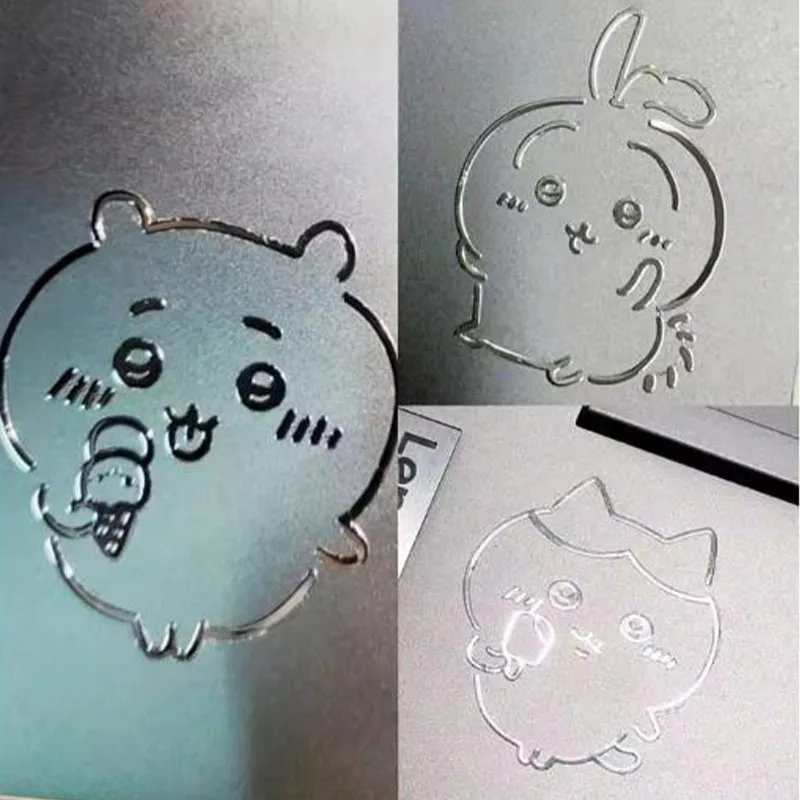 

2PCS Kawaii Chiikawas Metal Stickers Anime Girls Toys Cup Computer Ipad Mobile Phone Stickers Cartoon Diy Decorate Gifts Toys