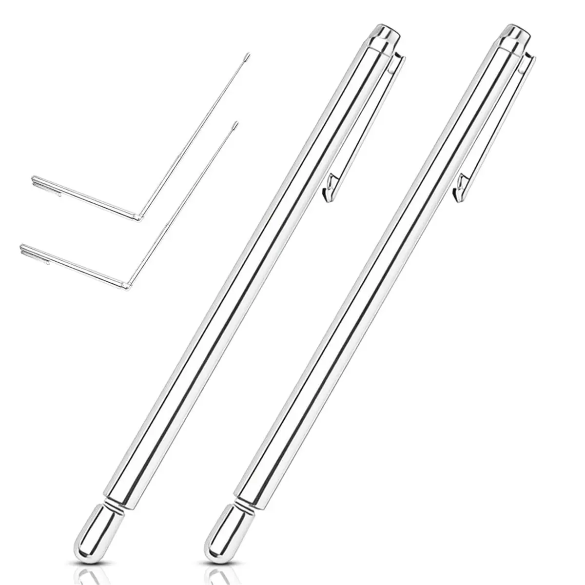 HHTL 304 Stainless Steel Extendable Dowsing Rods Kit -2 PCS Divining, Adjustable Dowsing Divining Rods Tool for Water Finding